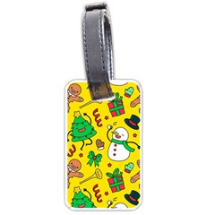 Funny Decoration Christmas Pattern Luggage Tag (one Side) by Vaneshart