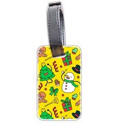 Funny Decoration Christmas Pattern Luggage Tag (two Sides) by Vaneshart