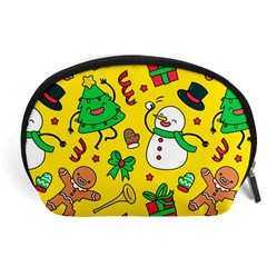 Funny Decoration Christmas Pattern Accessory Pouch (large) by Vaneshart