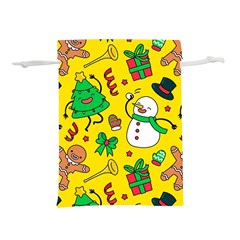 Funny Decoration Christmas Pattern Lightweight Drawstring Pouch (m) by Vaneshart