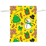 Funny Decoration Christmas Pattern  Lightweight Drawstring Pouch (XL) Back