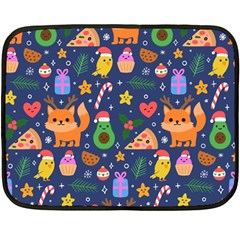 Colorful Funny Christmas Pattern Double Sided Fleece Blanket (mini)  by Vaneshart