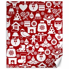 Christmas Seamless Pattern Icons Canvas 8  X 10  by Vaneshart