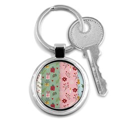 Flat Christmas Pattern Collection Key Chain (round) by Vaneshart