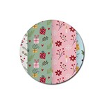 Flat Christmas Pattern Collection Rubber Round Coaster (4 pack)  Front