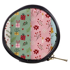 Flat Christmas Pattern Collection Mini Makeup Bag by Vaneshart