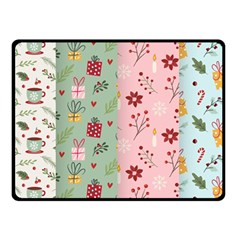 Flat Christmas Pattern Collection Double Sided Fleece Blanket (small)  by Vaneshart