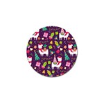 Colorful Funny Christmas Pattern Golf Ball Marker Front