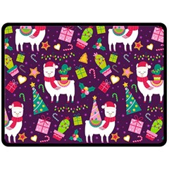 Colorful Funny Christmas Pattern Fleece Blanket (large)  by Vaneshart