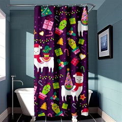 Colorful Funny Christmas Pattern Shower Curtain 36  X 72  (stall)  by Vaneshart