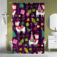 Colorful Funny Christmas Pattern Shower Curtain 48  X 72  (small)  by Vaneshart