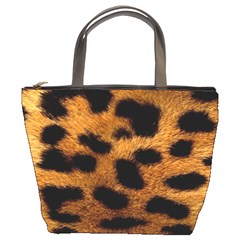 Leopard Skin Pattern Background Bucket Bag by Vaneshart