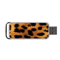 Leopard Skin Pattern Background Portable Usb Flash (two Sides) by Vaneshart