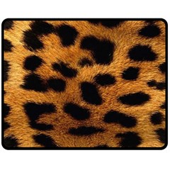 Leopard Skin Pattern Background Double Sided Fleece Blanket (medium)  by Vaneshart