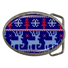 Knitted Christmas Pattern Belt Buckles by Vaneshart