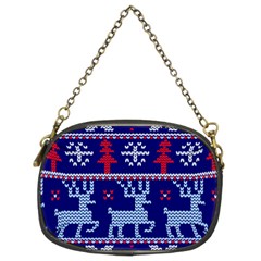 Knitted Christmas Pattern Chain Purse (two Sides) by Vaneshart