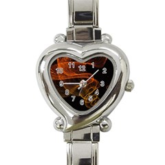 Circle Fractals Pattern Heart Italian Charm Watch