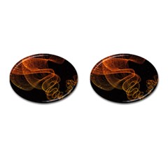 Circle Fractals Pattern Cufflinks (oval)