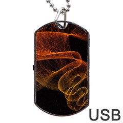 Circle Fractals Pattern Dog Tag Usb Flash (one Side) by HermanTelo