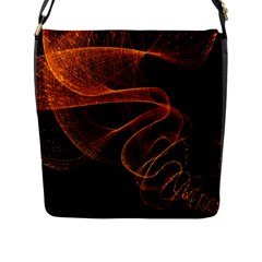 Circle Fractals Pattern Flap Closure Messenger Bag (l)