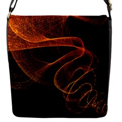 Circle Fractals Pattern Flap Closure Messenger Bag (s)