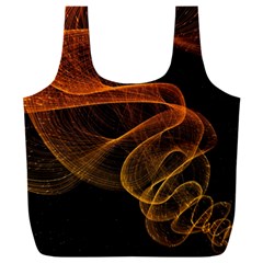 Circle Fractals Pattern Full Print Recycle Bag (xxl)