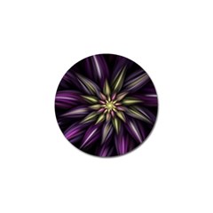 Fractal Flower Floral Abstract Golf Ball Marker