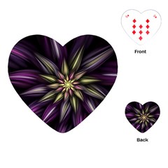 Fractal Flower Floral Abstract Playing Cards Single Design (heart)