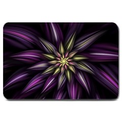 Fractal Flower Floral Abstract Large Doormat 