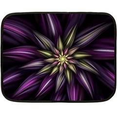 Fractal Flower Floral Abstract Fleece Blanket (mini)