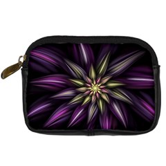 Fractal Flower Floral Abstract Digital Camera Leather Case