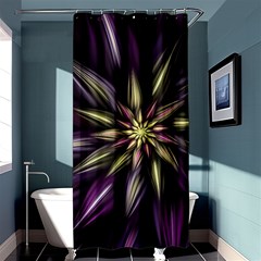 Fractal Flower Floral Abstract Shower Curtain 36  X 72  (stall)  by HermanTelo