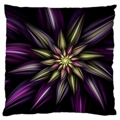 Fractal Flower Floral Abstract Large Cushion Case (one Side) by HermanTelo