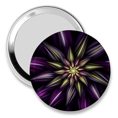 Fractal Flower Floral Abstract 3  Handbag Mirrors