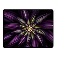 Fractal Flower Floral Abstract Double Sided Fleece Blanket (small) 