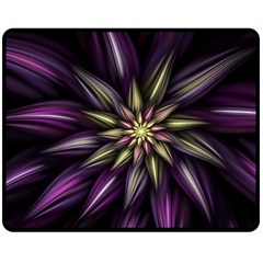 Fractal Flower Floral Abstract Double Sided Fleece Blanket (medium) 