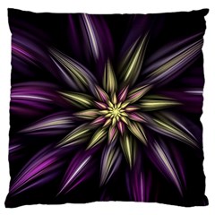 Fractal Flower Floral Abstract Large Flano Cushion Case (one Side)