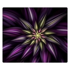 Fractal Flower Floral Abstract Double Sided Flano Blanket (small)  by HermanTelo