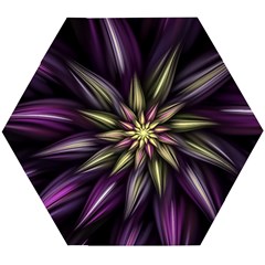 Fractal Flower Floral Abstract Wooden Puzzle Hexagon