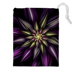 Fractal Flower Floral Abstract Drawstring Pouch (5xl)