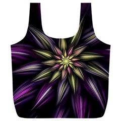 Fractal Flower Floral Abstract Full Print Recycle Bag (xxl)