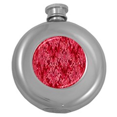 Background Abstract Surface Red Round Hip Flask (5 Oz)