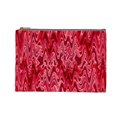 Background Abstract Surface Red Cosmetic Bag (large)