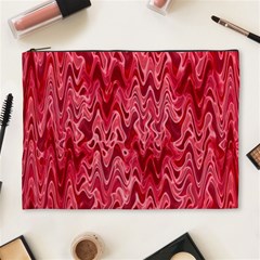 Background Abstract Surface Red Cosmetic Bag (xl)