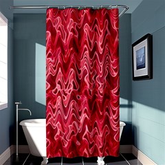 Background Abstract Surface Red Shower Curtain 36  X 72  (stall)  by HermanTelo