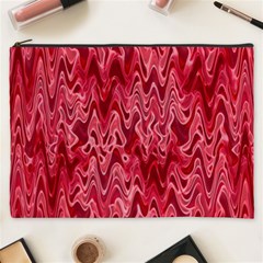 Background Abstract Surface Red Cosmetic Bag (xxxl)