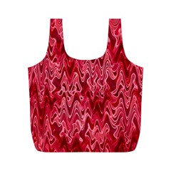 Background Abstract Surface Red Full Print Recycle Bag (m) by HermanTelo