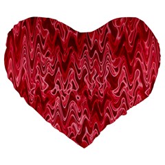 Background Abstract Surface Red Large 19  Premium Flano Heart Shape Cushions