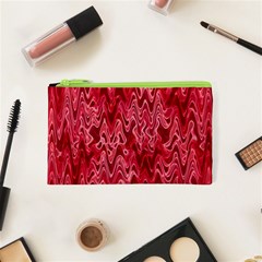 Background Abstract Surface Red Cosmetic Bag (xs)