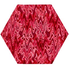 Background Abstract Surface Red Wooden Puzzle Hexagon